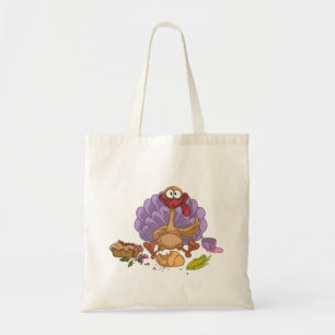 Bolso De Tela divertido pavo de acción de gracias