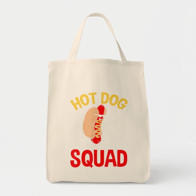 Bolso De Tela Divertido perro caliente escuadrón caliente perro  (Frente)