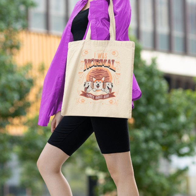 Bolso De Tela Divertido perro mamá Perro papá lindo lienzo de re (Subido por el creador)