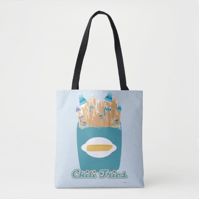Bolso De Tela Divertido Personalizado de comida chili Fries Sill (Anverso)
