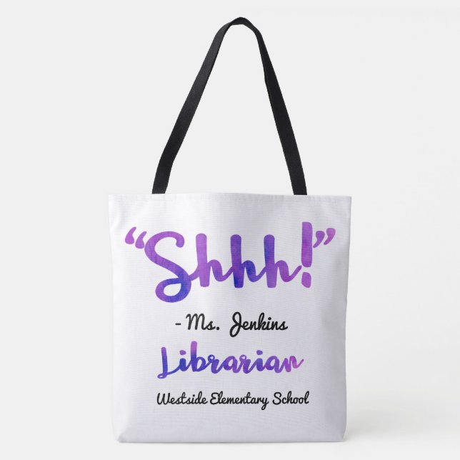 Bolso De Tela ¡Divertido personalizado Shhh! Cita del (Anverso)