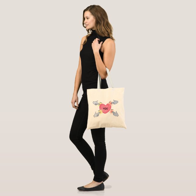 Bolso De Tela Divertido Pew Pew Personalizado Gamer Love Valenti (Anverso (modelo))