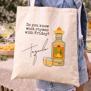 Bolso De Tela Divertido ¿Qué rima con Viernes?  Tequila