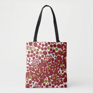 Bolso De Tela Divertido Red Dots Splotchy Resumen Estilo