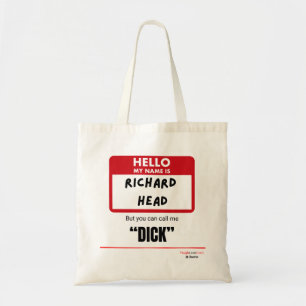 Bolso De Tela Divertido Sarcástico — Hola Me Llamo Richard Head
