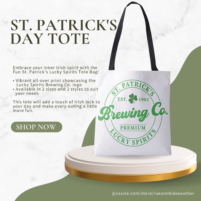 Bolso De Tela Divertido St. Patrick's Lucky Spirits Tote Bag (Subido por el creador)
