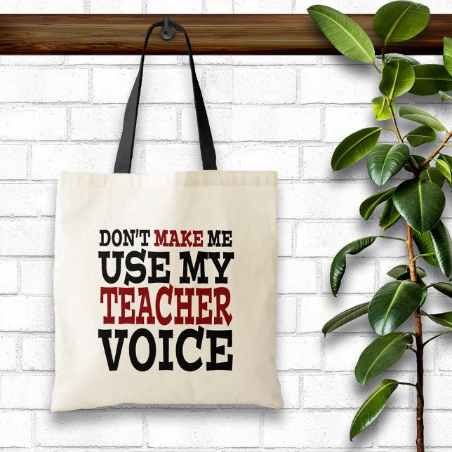 Bolso De Tela Divertido Teacher Voice (Subido por el creador)