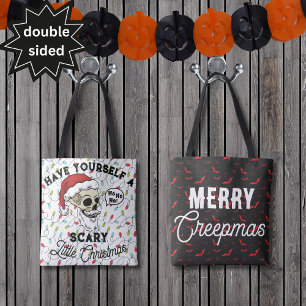 Bolso De Tela Divertido Ten un pequeño y aterrador Navidad