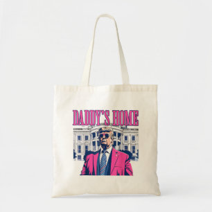 Bolso De Tela Divertido Trump Rosa Daddys Home , Trump 2024