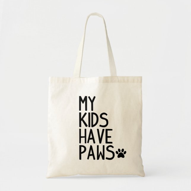 Bolso De Tela Divertido y lindo mis niños tienen patas (Frente)