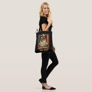 Bolso De Tela Divertido y patriótico Rojo blanco y boo