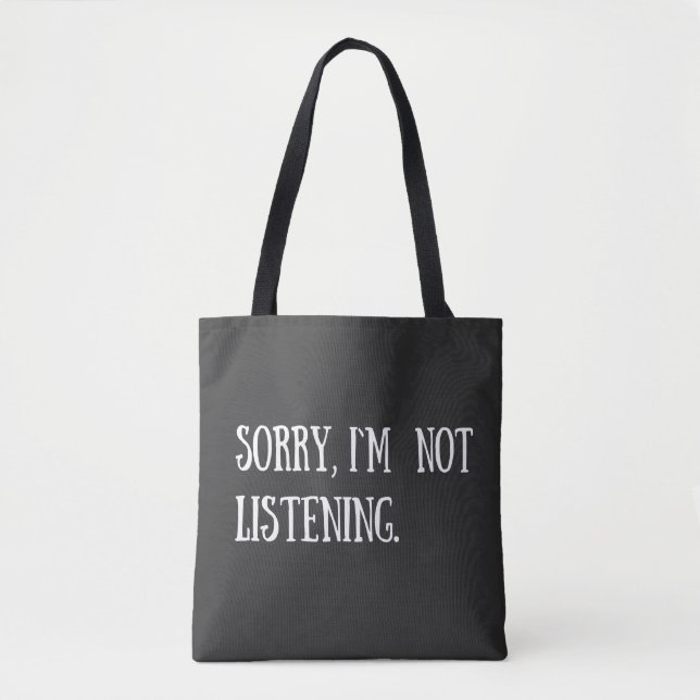Bolso De Tela Divertidos comentarios sarcásticos en blanco (Anverso)