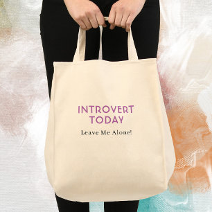 Bolso De Tela Divertidos mensajes de introvertido y extrovertido