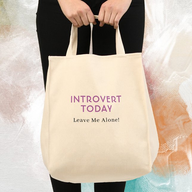 Bolso De Tela Divertidos mensajes de introvertido y extrovertido (Subido por el creador)