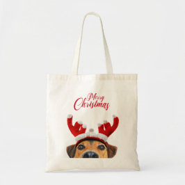 Bolso De Tela Divertidos Navidades Perro reno Antler Cabeza