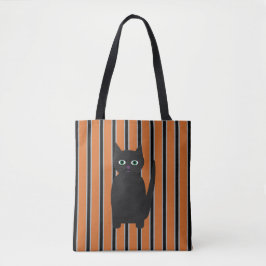 Bolso De Tela Divertidos y divertidos gatos negros de Halloween