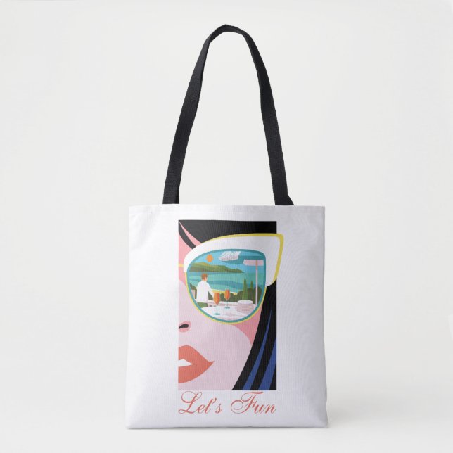 Bolso De Tela Divertiémonos - El Lotus blanco (Anverso)