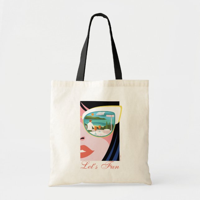 Bolso De Tela Divertiémonos - El Lotus blanco (Frente)