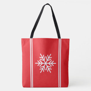 Bolso De Tela Diviértete Brillante Navidad Rojo Blanco Rayas Cop