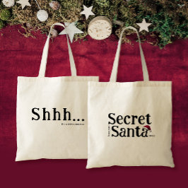 Bolso De Tela Diviértete Cute Shh Es Un Secreto Santa Claus Somb