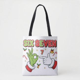 Bolso De Tela Diviértete Navidad Seis Siete Monstruo Verde Fiest