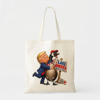 Bolso De Tela Diviértete Trump Abraza Ganso Lago América Polític