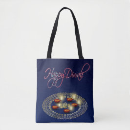 Bolso De Tela Diwali feliz Ganesha Rangoli - todo encima -