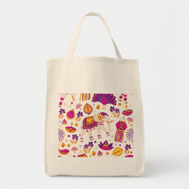 Bolso De Tela Diwali Tote Bag (Frente)
