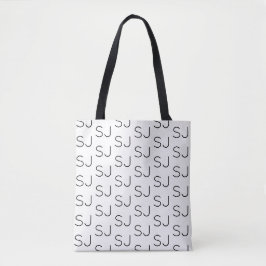 Bolso De Tela DIY Tote Bag | Patrón de monograma y color Persona