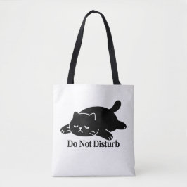 Bolso De Tela Do Not Disturb Black Cat Tote Bag Cute Lazy Cat
