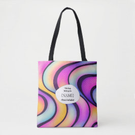 Bolso De Tela Do Not Disturb  – Colorful Abstract  Personalized 