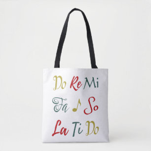 Bolso De Tela Do Re Me Cute Navidades El Sonido Musical