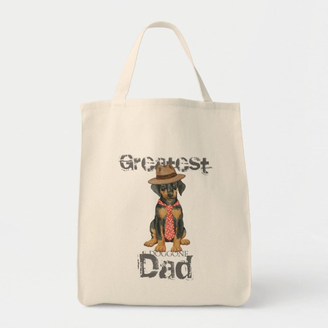 Bolso De Tela Doberman Dad (Frente)