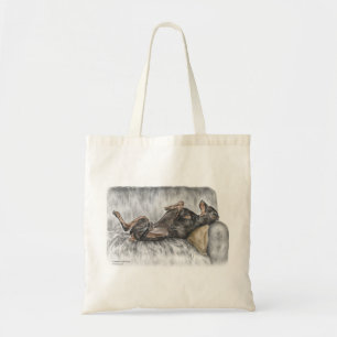 Bolso De Tela Doberman gracioso en Sofa