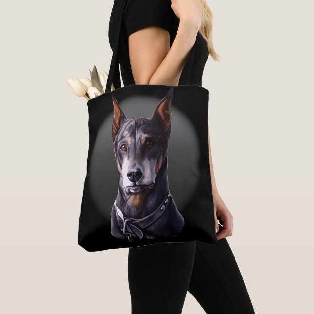 Bolso De Tela Doberman Pinscher Bag Doberman Dog Art Tote Bag (Detalle)