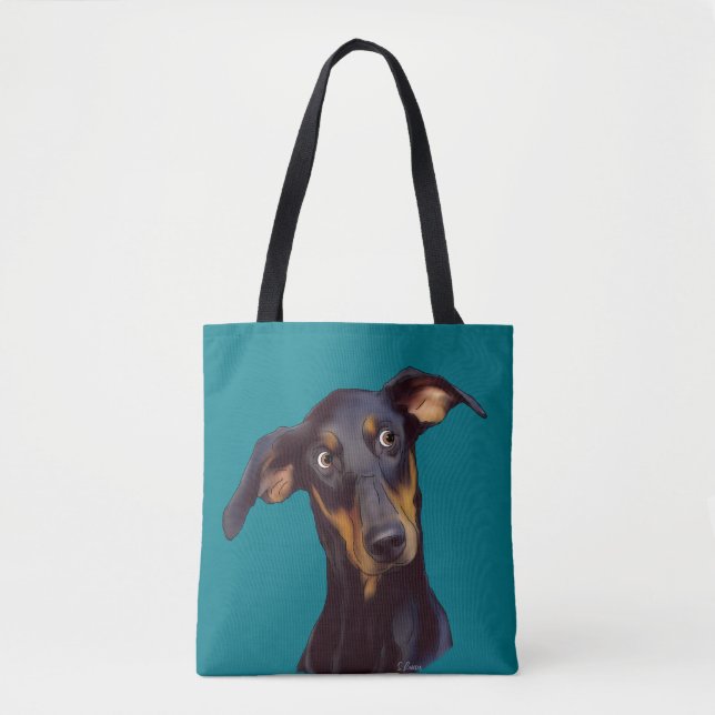 Bolso De Tela Doberman Pinscher Dog (Anverso)