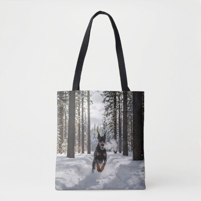 Bolso De Tela Doberman Pinscher Elegant Tote Bag (Anverso)