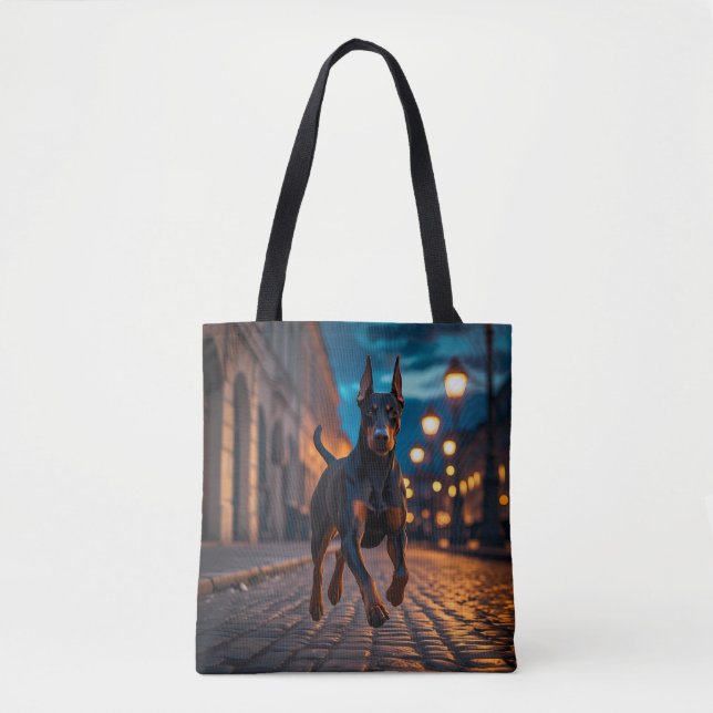 Bolso De Tela Doberman Pinscher Elegant Tote Bag (Anverso)