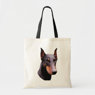Bolso De Tela Doberman Pinscher Face Dog Tote Bag