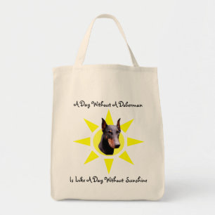 Bolso De Tela Doberman Pinscher Sunshine Dog Tote Bag