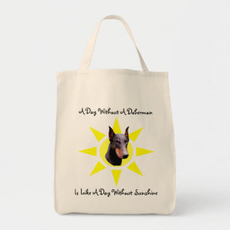 Bolso De Tela Doberman Pinscher Sunshine Dog Tote Bag