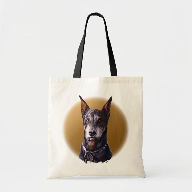 Bolso De Tela Doberman Tote Bag Doberman Pinscher Bag Personaliz (Frente)