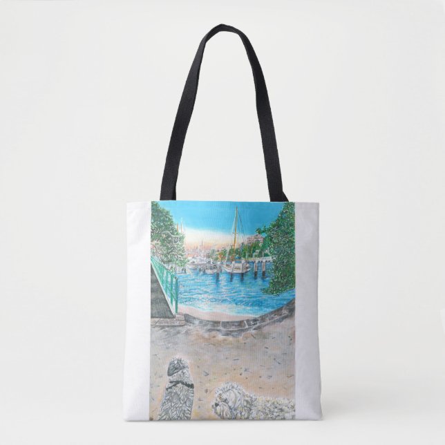 Bolso De Tela Doble cara Impresión Secreto Playa Tote Bag (Anverso)