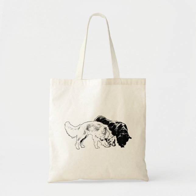 Bolso De Tela Doble paseo en otoño (Frente)