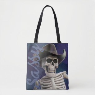 Bolso De Tela Doc Bones ES Sassy!, Cowboy Skeleton