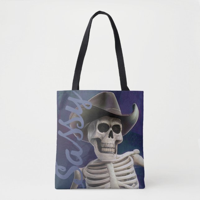 Bolso De Tela Doc Bones ES Sassy!, Cowboy Skeleton (Anverso)