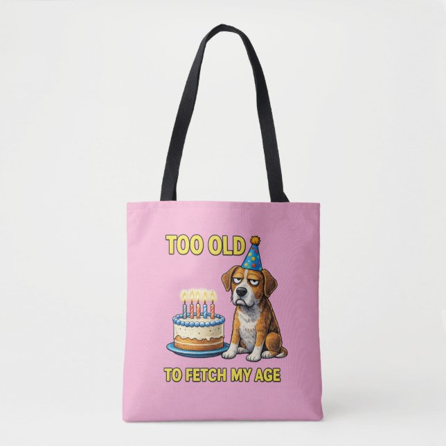 Bolso De Tela Dog Birthday Cake Funny Quote Tote Bag (Anverso)