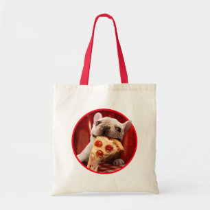 Bolso De Tela Dog Eating Pizza Slice