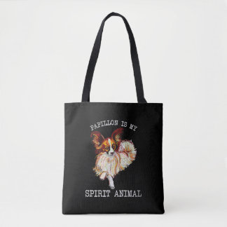 Bolso De Tela Dog Lovers | Papillon es mi animal espiritual
