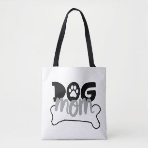 Bolso De Tela Dog Mom Bone Cita Sobre Perro Ser Arte De Perro Fa